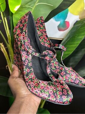 K9 by Rocket Dod Mary Jane Floral Wedges
